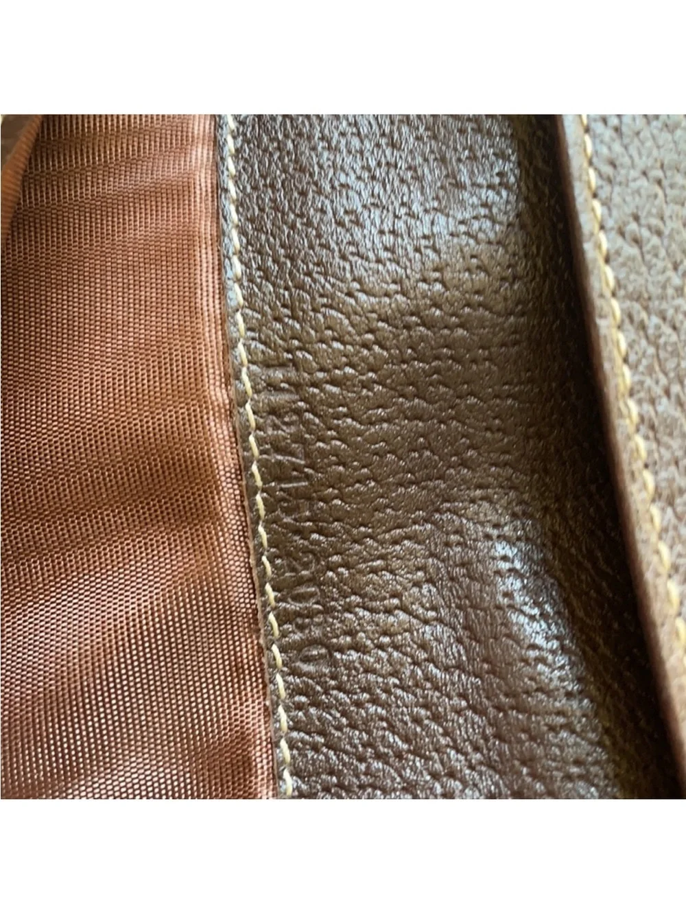 Gucci Brown/Beige GG Canvas Fold Wallet with Gold Plate